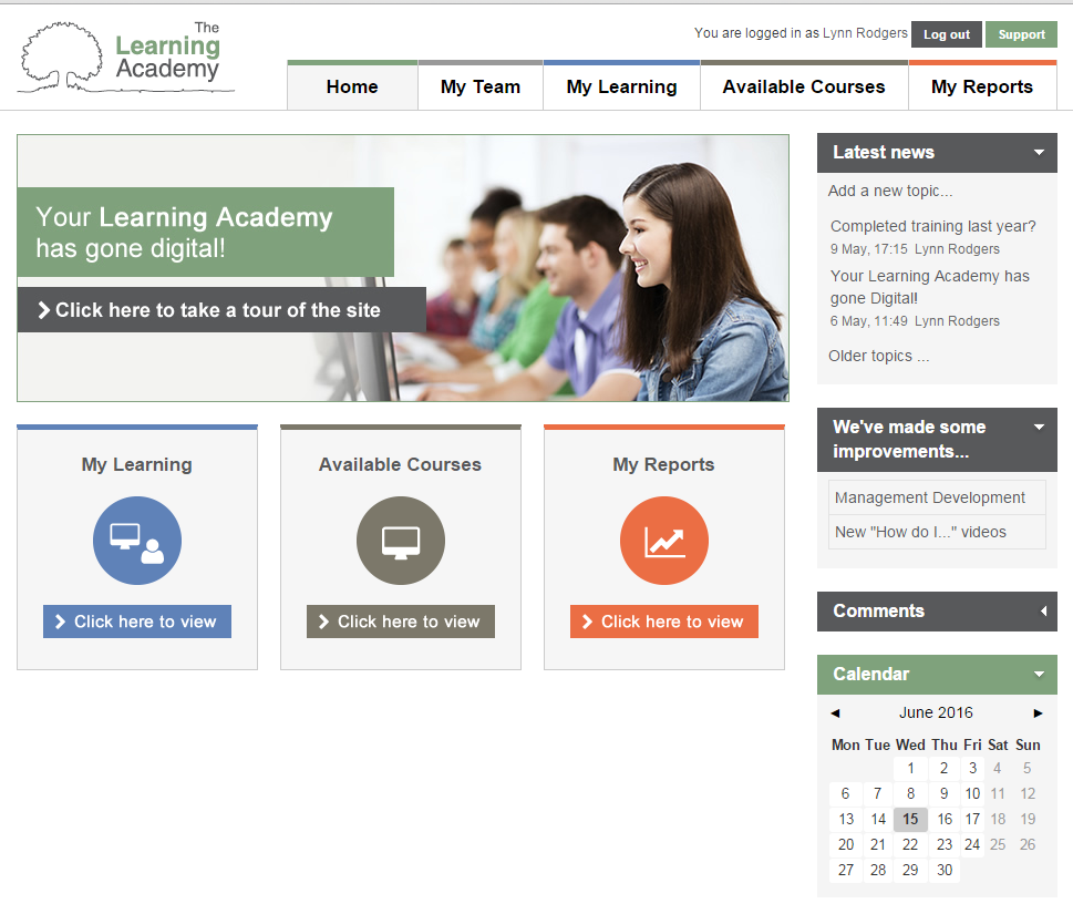 Student Loans Company Digital Learning Academy eLearning homepage