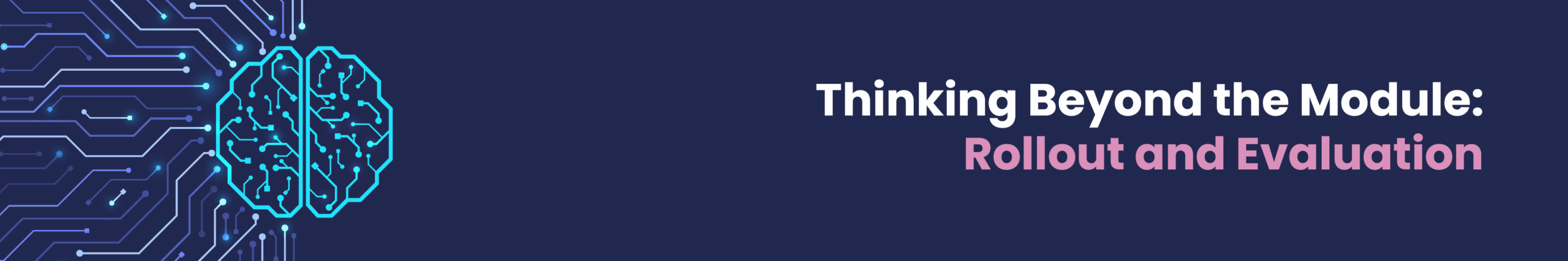 Diploma Blog - Banner 6 thinking beyond Thinking beyond the module: rollout and evaluation