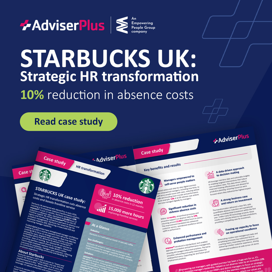 Starbucks Case Study square 01 Starbucks UK: Strategic HR transformation - 10% reduction in absence costs